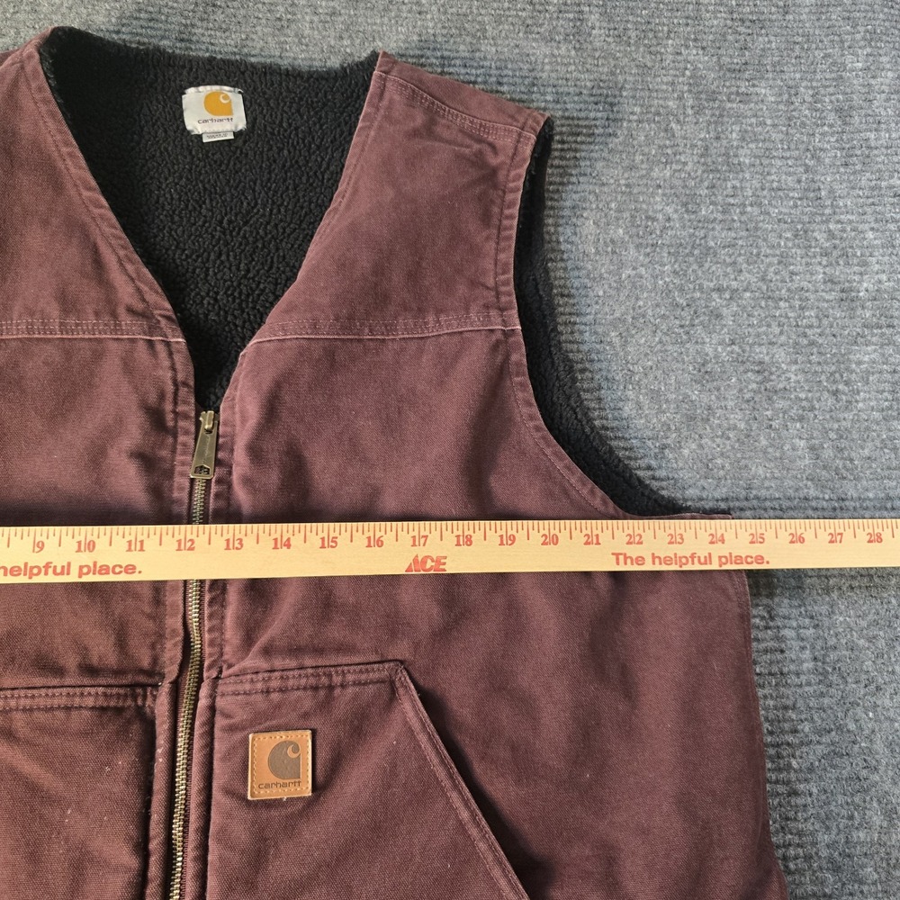 Carhartt V26 burgundy red‎ work wear vest XL - Picture 4 of 4